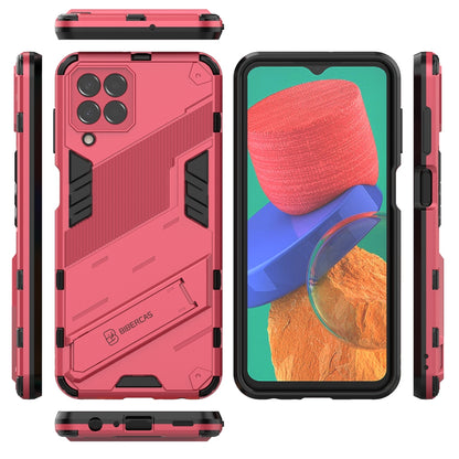 Samsung Galaxy M33 5G Shockproof Phone Case - Punk Armor 2-in-1 PC + TPU with Invisible Holder