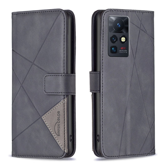 Infinix Zero X Rhombus Texture Leather Phone Case with Magnetic Buckle and Card Holder