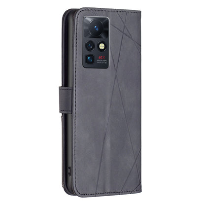 Infinix Zero X Rhombus Texture Leather Phone Case with Magnetic Buckle and Card Holder