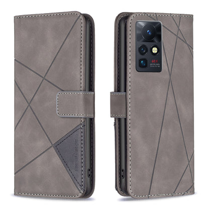 Infinix Zero X Rhombus Texture Leather Phone Case with Magnetic Buckle and Card Holder