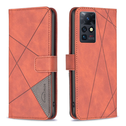 Infinix Zero X Rhombus Texture Leather Phone Case with Magnetic Buckle and Card Holder