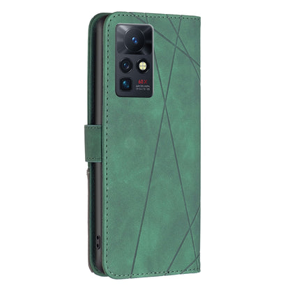 Infinix Zero X Rhombus Texture Leather Phone Case with Magnetic Buckle and Card Holder