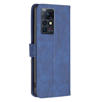 Infinix Zero X Rhombus Texture Leather Phone Case with Magnetic Buckle and Card Holder