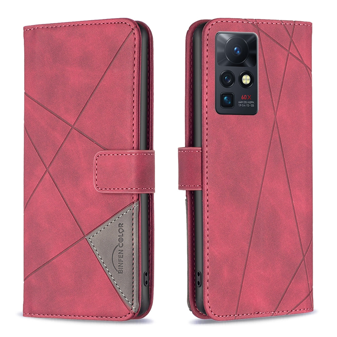 Infinix Zero X Rhombus Texture Leather Phone Case with Magnetic Buckle and Card Holder