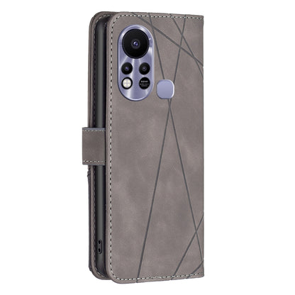 Infinix Hot 11s NFC Rhombus Texture Leather Phone Case with Magnetic Buckle and Card Holder