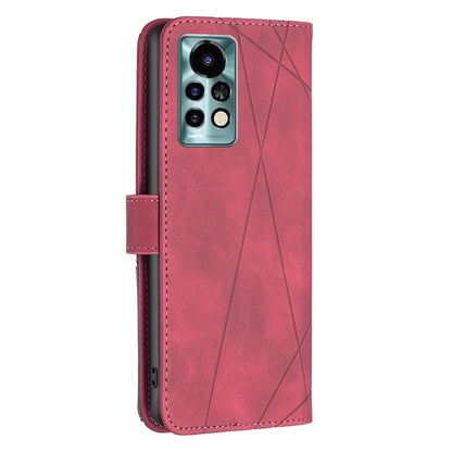 Infinix Note 11 Pro Rhombus Texture Leather Phone Case with Magnetic Buckle and Card Holder