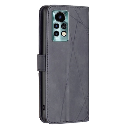 Infinix Note 11 Pro Rhombus Texture Leather Phone Case with Magnetic Buckle and Card Holder