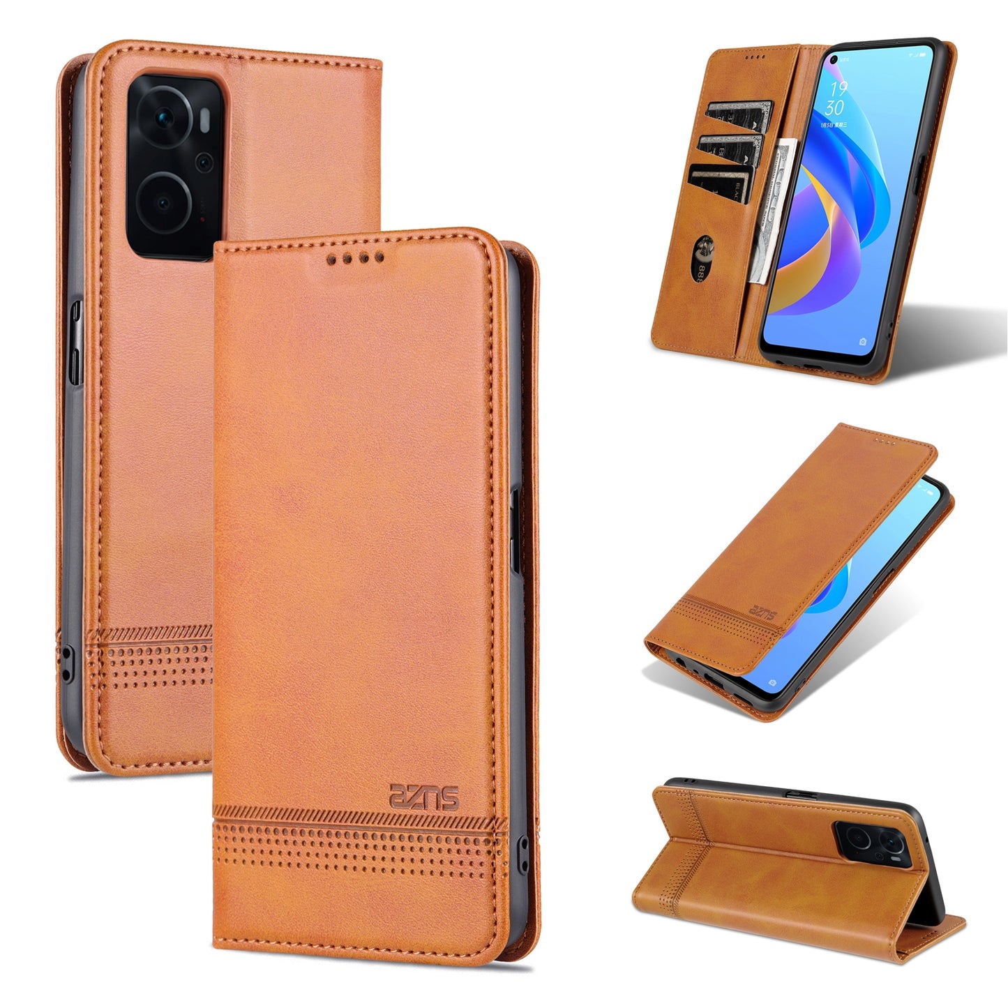 OPPO K10/A96 4G/Realme 9i Leather Wallet Case with Card Holder & Magnetic Closure