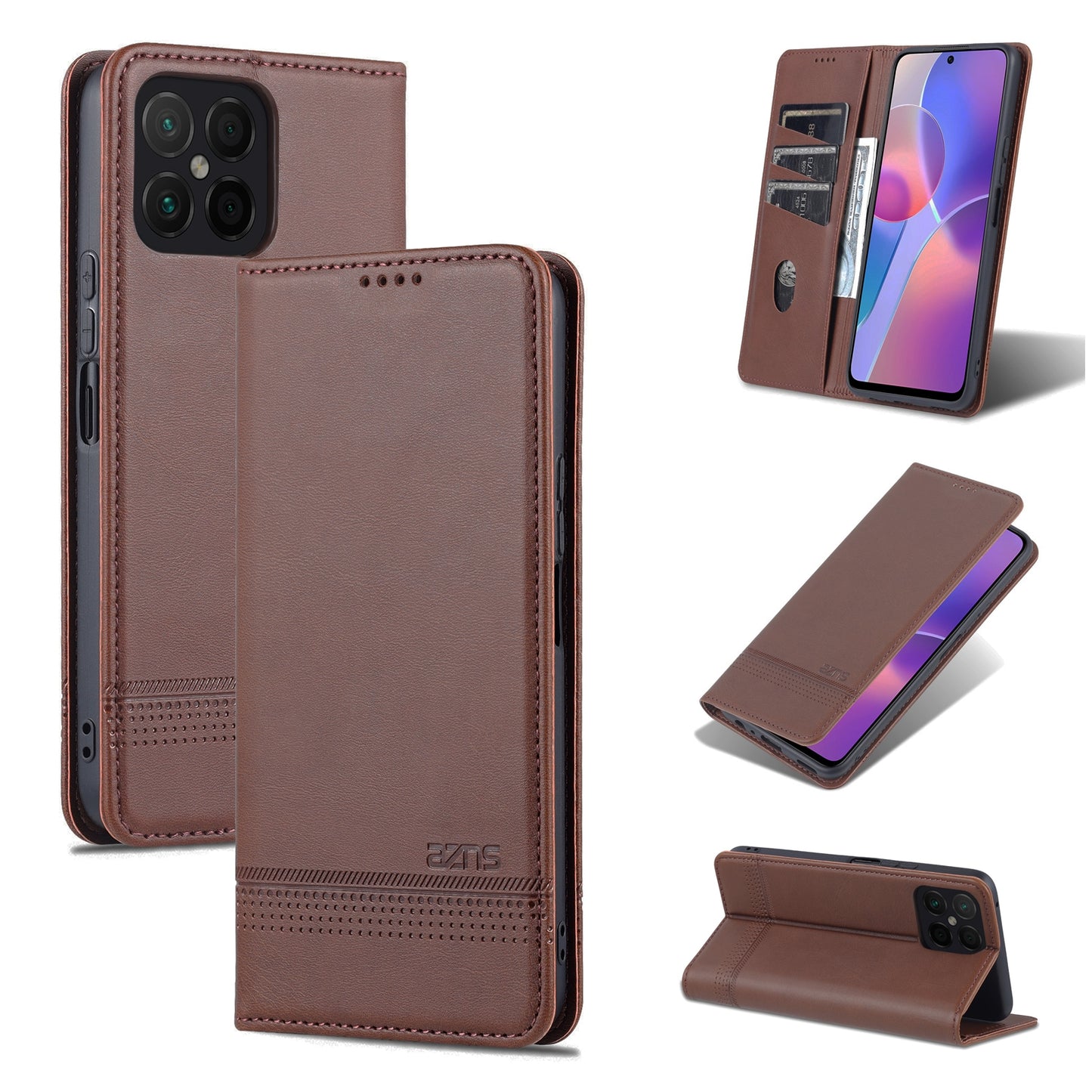 Honor X8/X30i Leather Wallet Case with Card Holder & Magnetic Closure