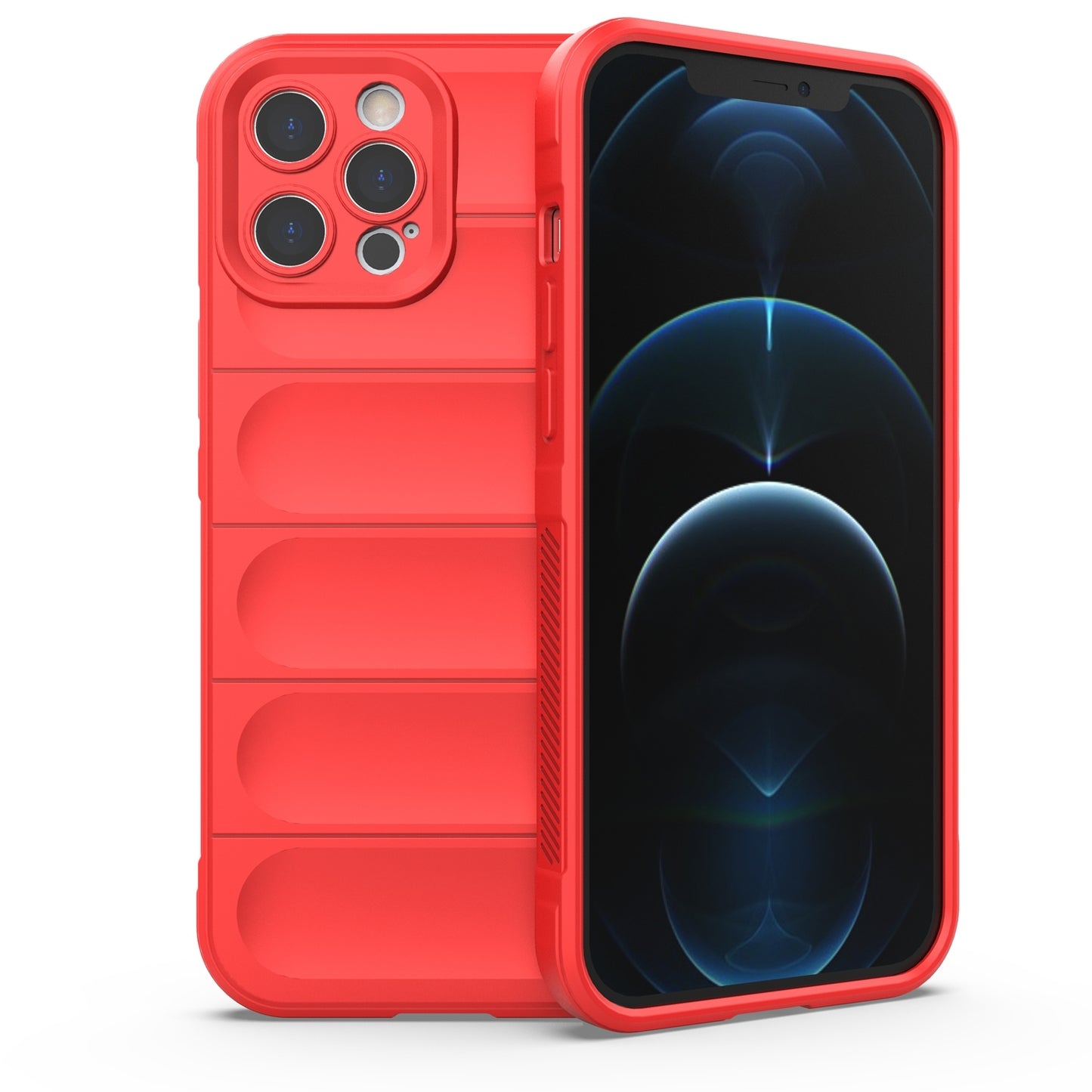 iPhone 12 Pro Max Magic Shield TPU + Flannel Phone Case - Stylish, Durable, and Lightweight Protection