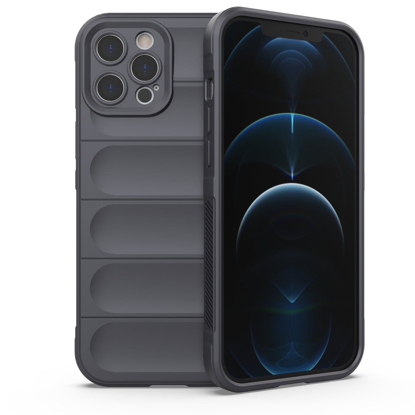 iPhone 12 Pro Max Magic Shield TPU + Flannel Phone Case - Stylish, Durable, and Lightweight Protection