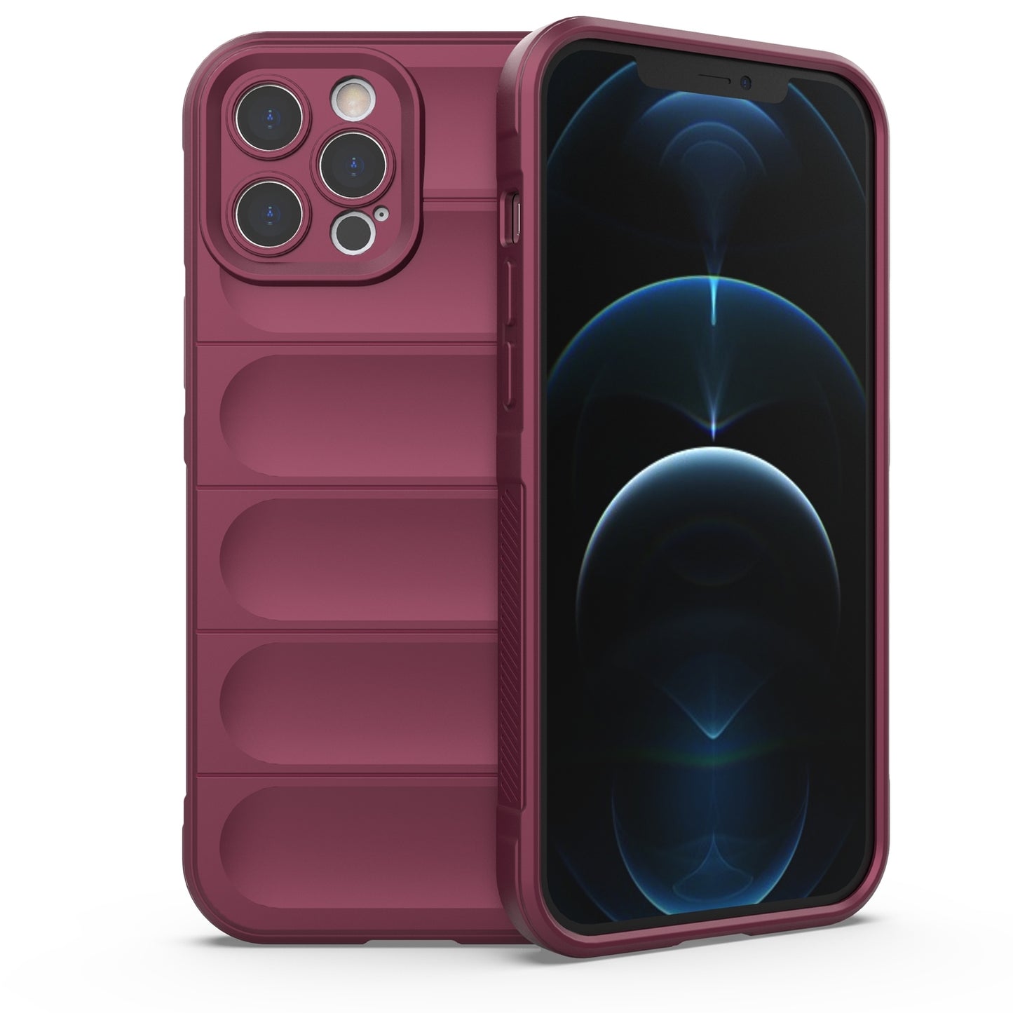 iPhone 12 Pro Max Magic Shield TPU + Flannel Phone Case - Stylish, Durable, and Lightweight Protection