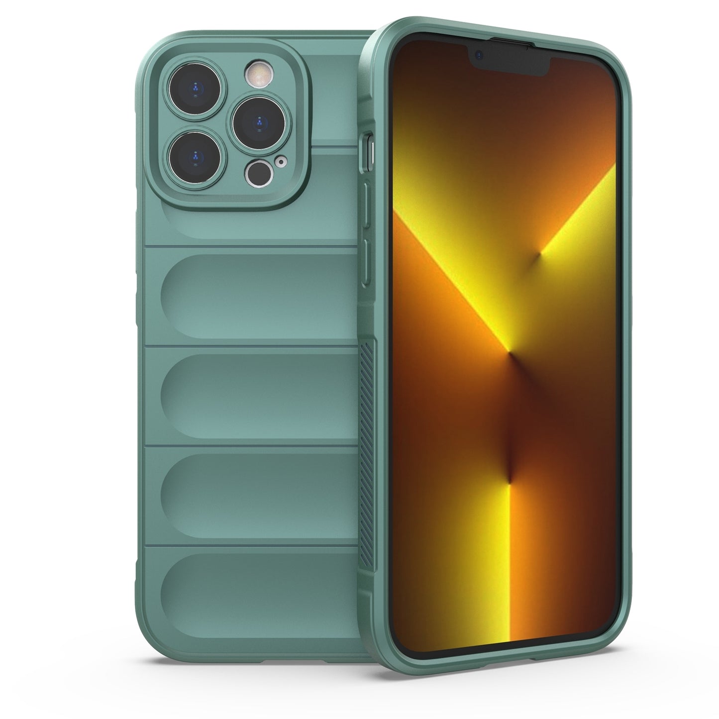 iPhone 13 Pro Max Magic Shield TPU + Flannel Phone Case - Stylish, Durable, and Lightweight Protection