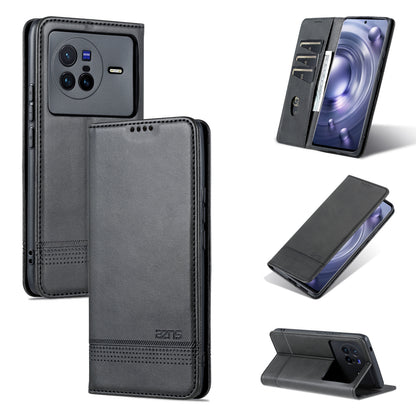 Vivo X80 Leather Wallet Case with Card Holder & Magnetic Closure