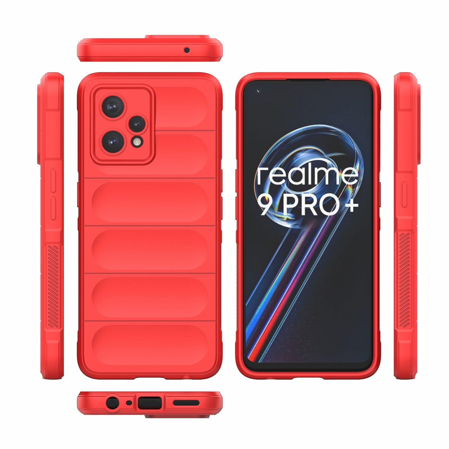 OPPO Realme 9 Pro+ Magic Shield TPU + Flannel Phone Case - Stylish, Durable, and Lightweight Protection