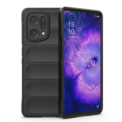 OPPO Find X5 Magic Shield TPU + Flannel Phone Case - Stylish, Durable, and Lightweight Protection