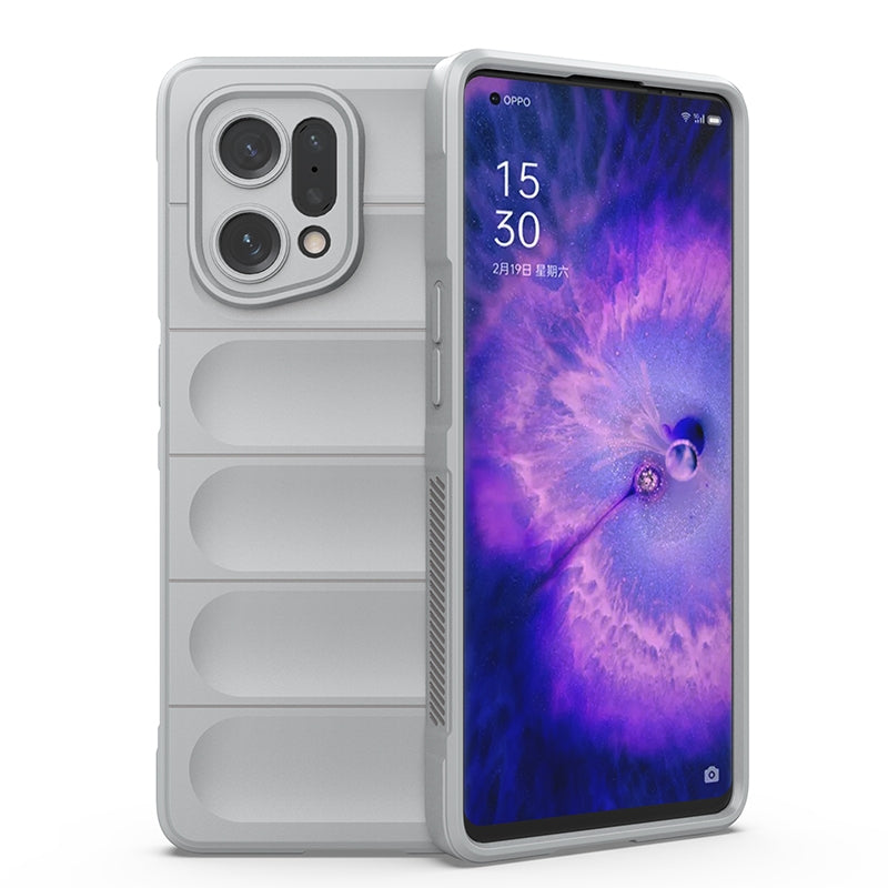 OPPO Find X5 Magic Shield TPU + Flannel Phone Case - Stylish, Durable, and Lightweight Protection
