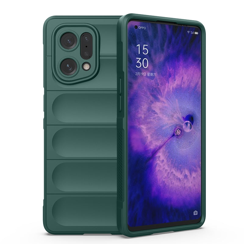 OPPO Find X5 Magic Shield TPU + Flannel Phone Case - Stylish, Durable, and Lightweight Protection