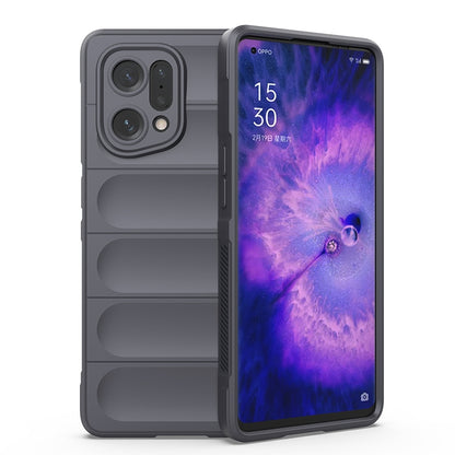 OPPO Find X5 Magic Shield TPU + Flannel Phone Case - Stylish, Durable, and Lightweight Protection