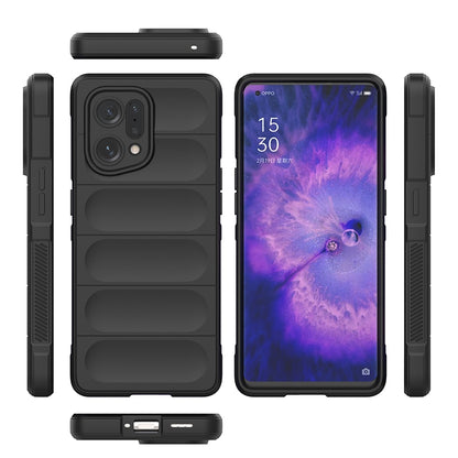 OPPO Find X5 Magic Shield TPU + Flannel Phone Case - Stylish, Durable, and Lightweight Protection