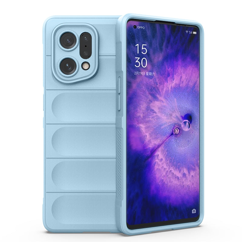 OPPO Find X5 Magic Shield TPU + Flannel Phone Case - Stylish, Durable, and Lightweight Protection
