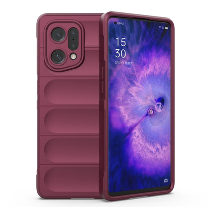 OPPO Find X5 Magic Shield TPU + Flannel Phone Case - Stylish, Durable, and Lightweight Protection