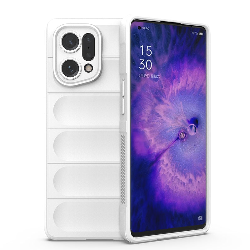 OPPO Find X5 Magic Shield TPU + Flannel Phone Case - Stylish, Durable, and Lightweight Protection