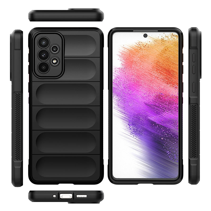 Samsung Galaxy A73 Magic Shield TPU + Flannel Phone Case - Stylish, Durable, and Lightweight Protection