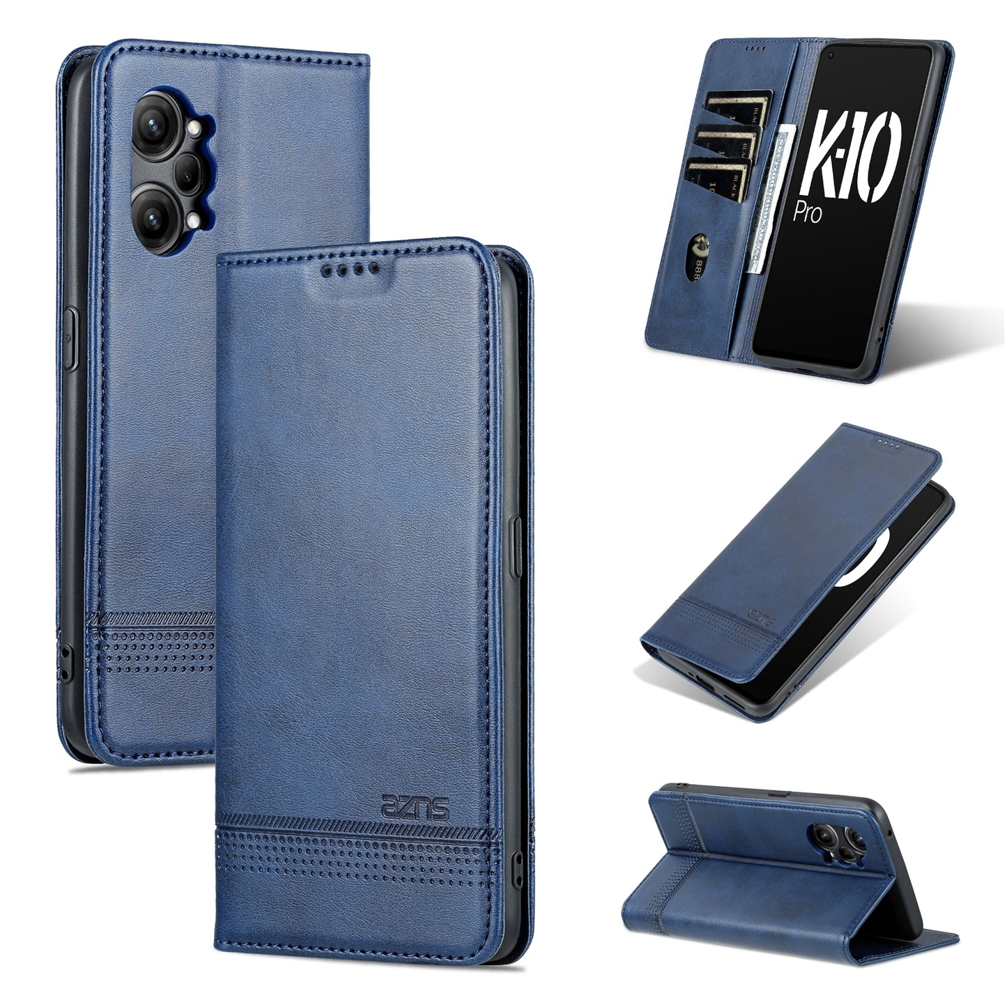 OPPO K10 Pro Leather Wallet Case with Card Holder & Magnetic Closure