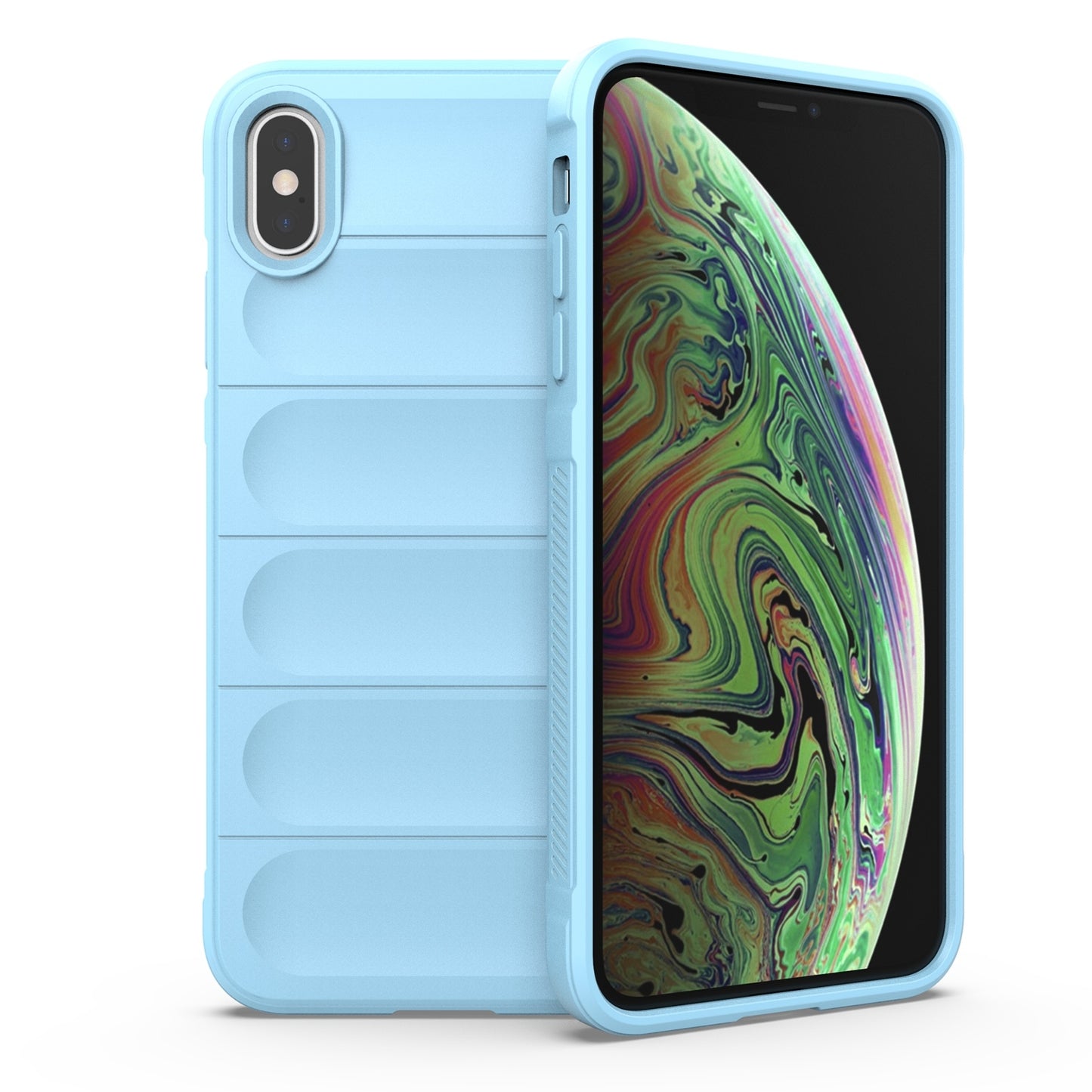 iPhone XS Magic Shield TPU + Flannel Phone Case - Stylish, Durable, and Lightweight Protection