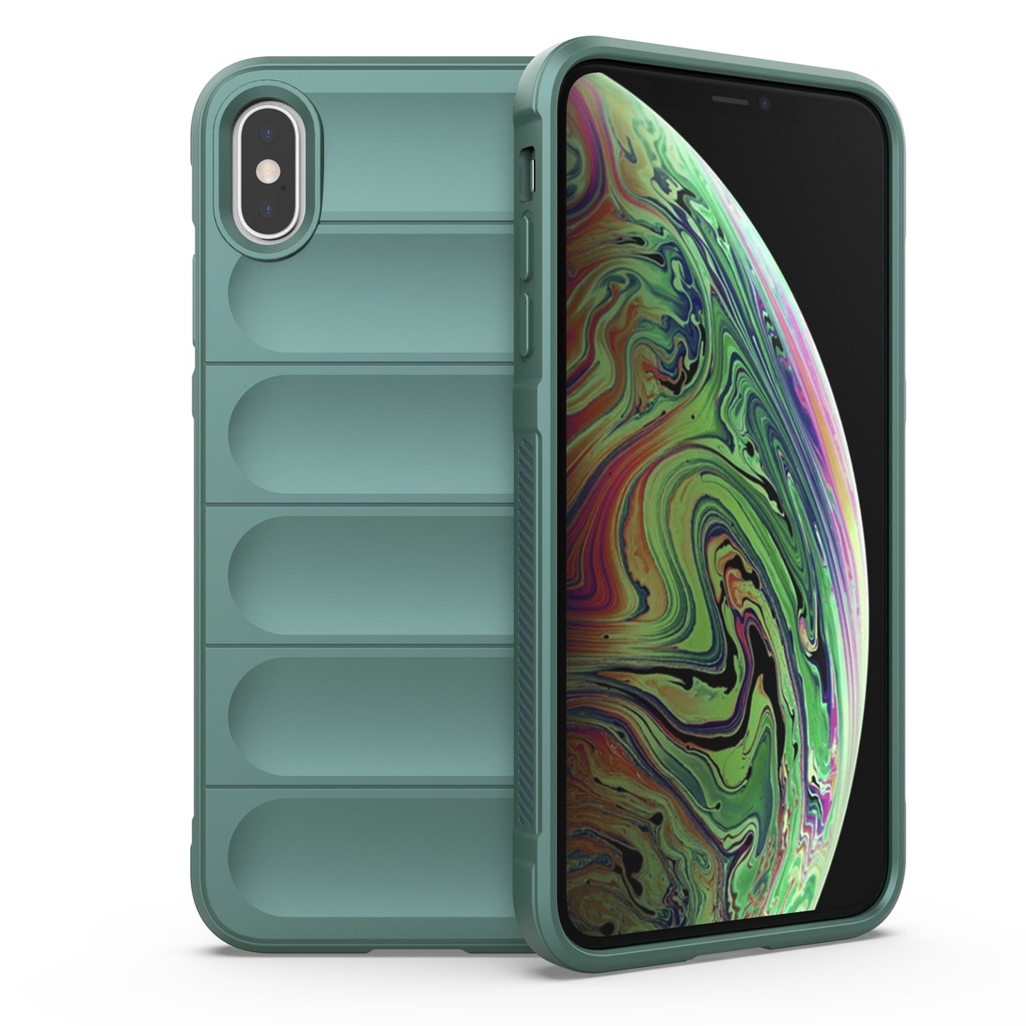 iPhone XS Max Magic Shield TPU + Flannel Phone Case - Stylish, Durable, and Lightweight Protection