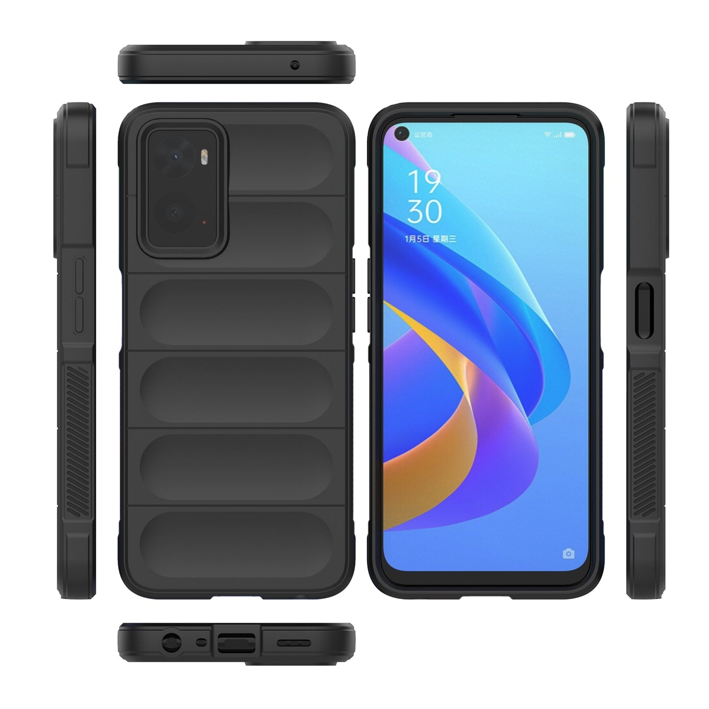 OPPO A76 4G Magic Shield TPU + Flannel Phone Case - Stylish, Durable, and Lightweight Protection
