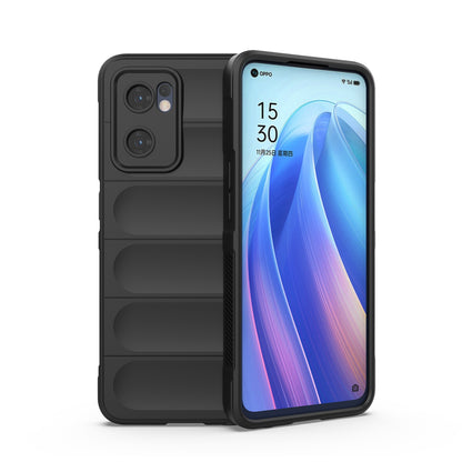 OPPO Find X5 Lite Magic Shield TPU + Flannel Phone Case - Stylish, Durable, and Lightweight Protection