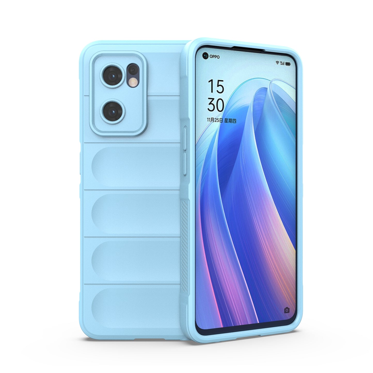 OPPO Reno7 5G Global Magic Shield TPU + Flannel Phone Case - Stylish, Durable, and Lightweight Protection
