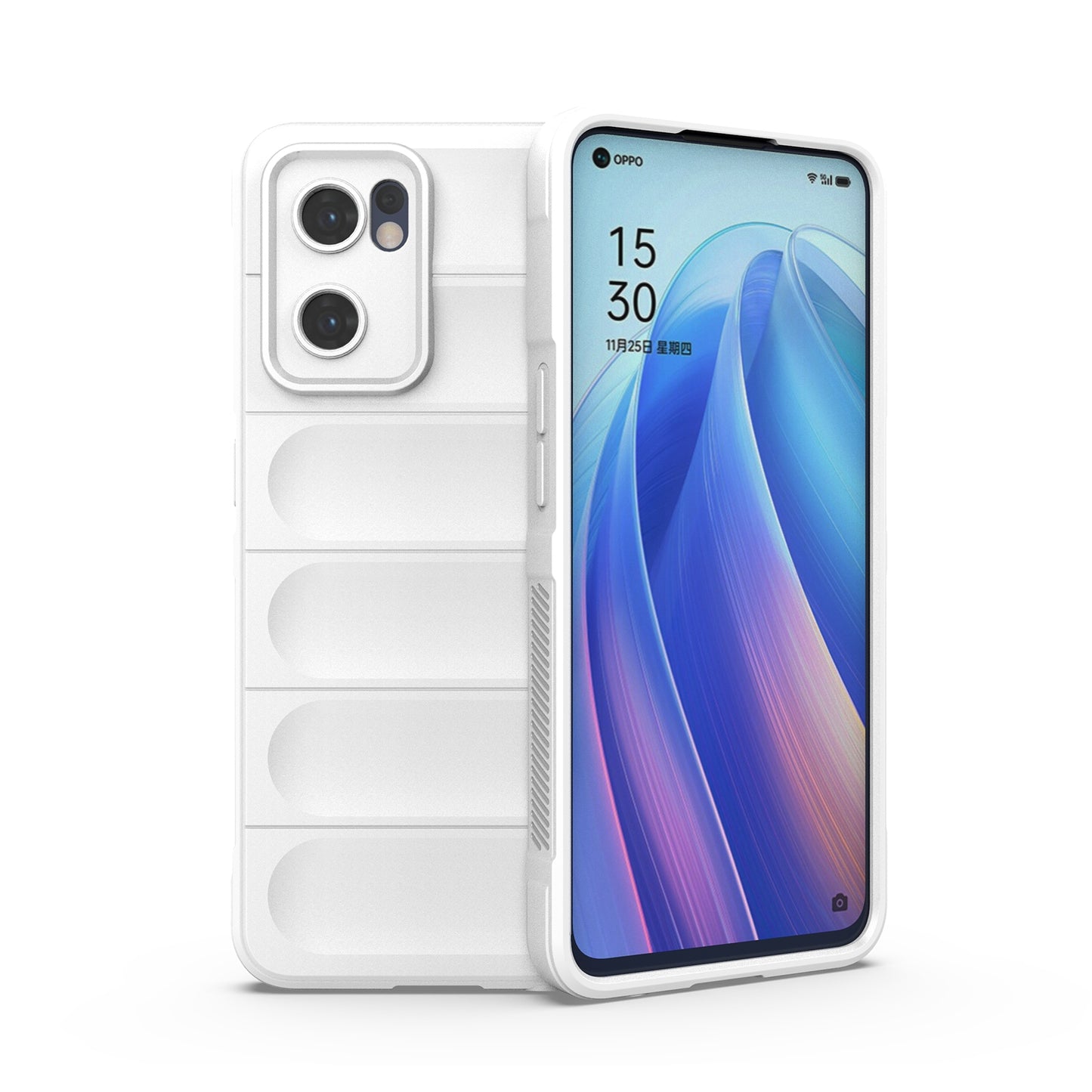 OPPO Reno7 5G Global Magic Shield TPU + Flannel Phone Case - Stylish, Durable, and Lightweight Protection
