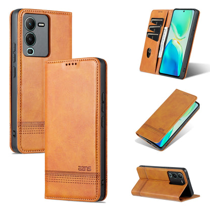 Vivo S15 Leather Wallet Case with Card Holder & Magnetic Closure