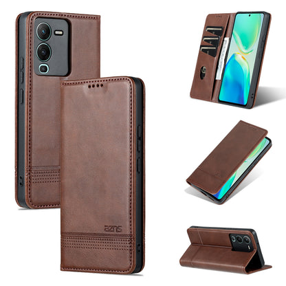 Vivo S15 Pro Leather Wallet Case with Card Holder & Magnetic Closure