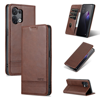 OPPO Reno8 Leather Wallet Case with Card Holder & Magnetic Closure