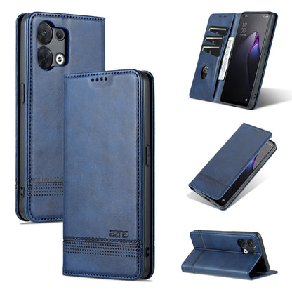 OPPO Reno8 Leather Wallet Case with Card Holder & Magnetic Closure