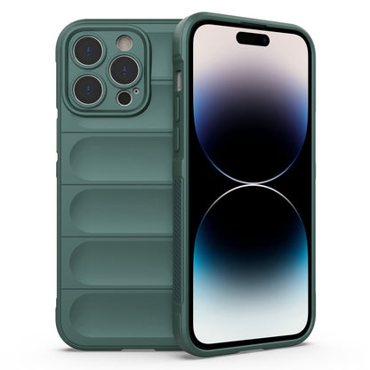 iPhone 14 Pro Max Magic Shield TPU + Flannel Phone Case - Stylish, Durable, and Lightweight Protection