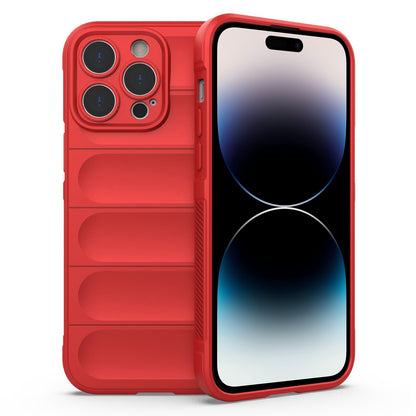 iPhone 14 Pro Max Magic Shield TPU + Flannel Phone Case - Stylish, Durable, and Lightweight Protection