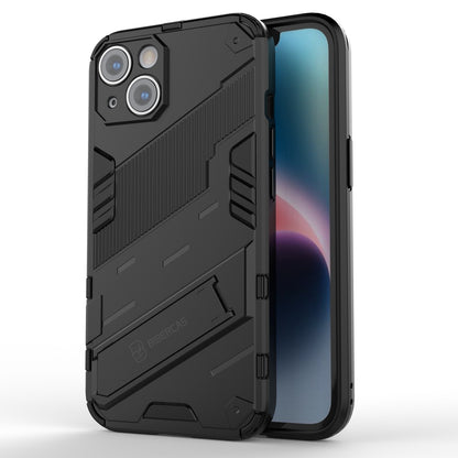 iPhone 14 Shockproof Phone Case - Punk Armor 2-in-1 PC + TPU with Invisible Holder