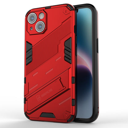 iPhone 14 Shockproof Phone Case - Punk Armor 2-in-1 PC + TPU with Invisible Holder