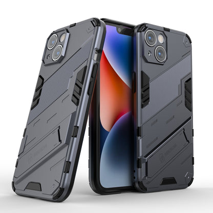 iPhone 14 Shockproof Phone Case - Punk Armor 2-in-1 PC + TPU with Invisible Holder