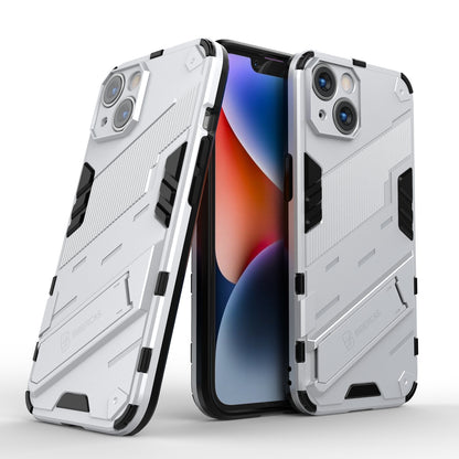 iPhone 14 Shockproof Phone Case - Punk Armor 2-in-1 PC + TPU with Invisible Holder