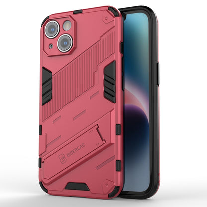 iPhone 14 Shockproof Phone Case - Punk Armor 2-in-1 PC + TPU with Invisible Holder