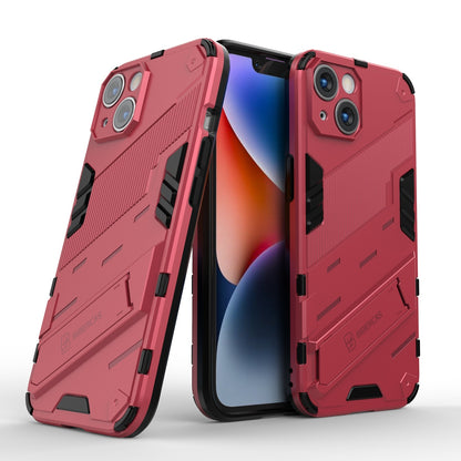 iPhone 14 Shockproof Phone Case - Punk Armor 2-in-1 PC + TPU with Invisible Holder