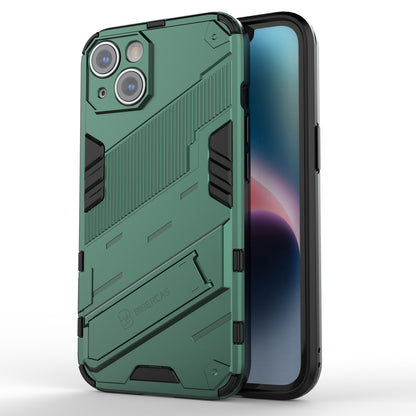 iPhone 14 Plus Shockproof Phone Case - Punk Armor 2-in-1 PC + TPU with Invisible Holder