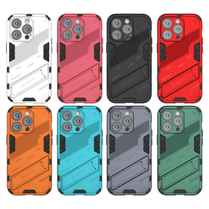 iPhone 14 Pro Shockproof Phone Case - Punk Armor 2-in-1 PC + TPU with Invisible Holder