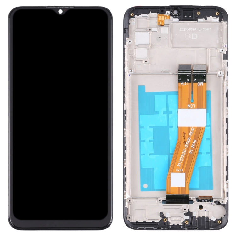 OEM LCD Screen Assembly with Frame for Samsung Galaxy A02s (SM-A025F) - Touch Digitizer Replacement